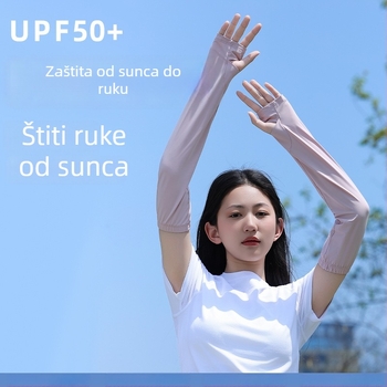 Rukavi za zaštitu od sunca s Ice Silk materijalom za vanjske sportove – minimalistički, sportski stil; tkanina: poliester, sadržaj poliester 81–95%; ljeto 2025
