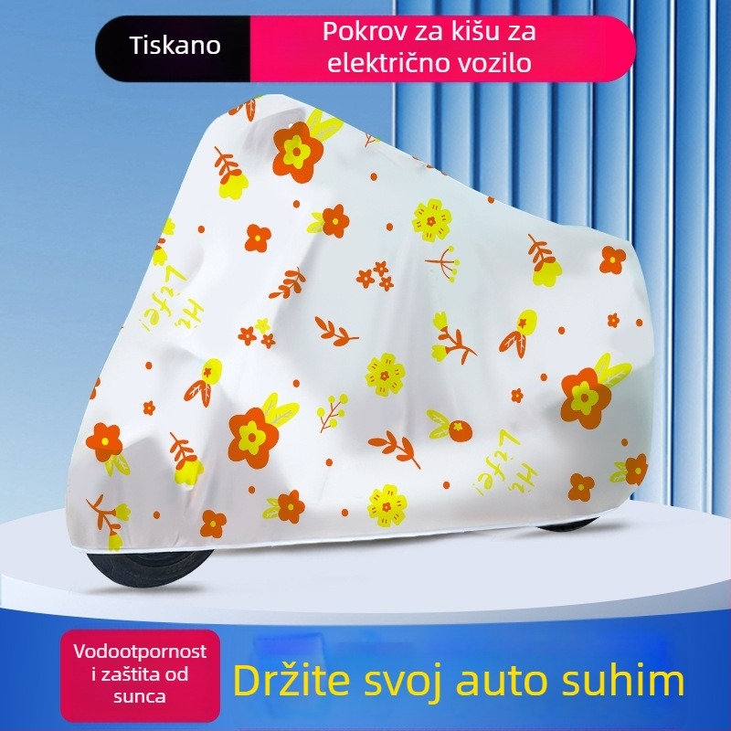 Pokrov za električno vozilo – vodootporan – crtani stil