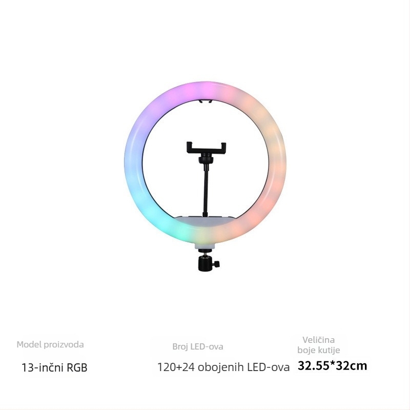 LED svjetlo za dopunu FH-008 za live streaming i snimanje, prilagodljiva jačina svjetla, ≤10W, stolni držač, uspravna uporaba