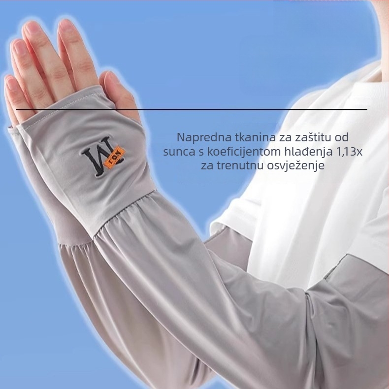 Tanak Ice Silk rukav s UV zaštitom, slobodan kroj za muškarce, za vožnju i ljetne aktivnosti biciklizma na otvorenom