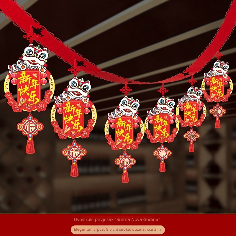 Vješena dekorativna ukras od netkanog materijala sa zodijakalnim konjem za festivalnu dekoraciju prostora (06968)