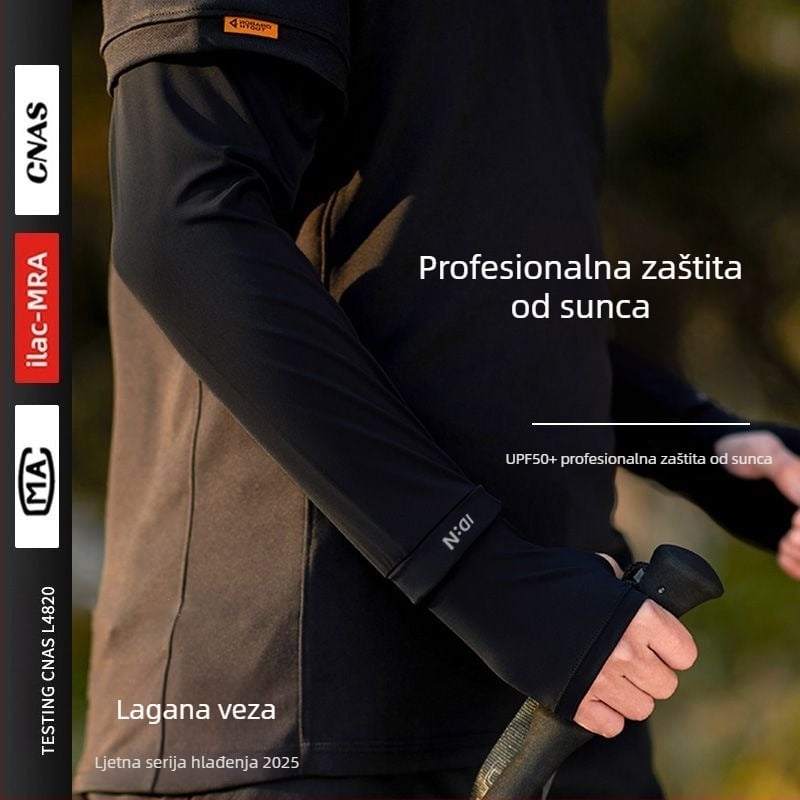 Muški rukavi za zaštitu od sunca od ice silk materijala, ljeto, opuštena silueta, UV zaštita, za vožnju na otvorenom