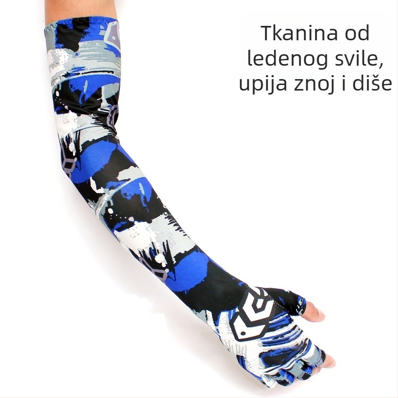 Zaštitni rukav za vožnju biciklom s integriranim rashladnim rukavom i zaštitom od sunca, za aktivnosti na otvorenom. Materijal: Milk Silk i poliester; glavni materijal 71-80% poliester, sekundarni 21-30% poliester