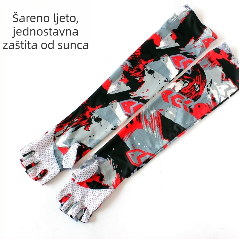 Zaštitni rukav za vožnju biciklom s integriranim rashladnim rukavom i zaštitom od sunca, za aktivnosti na otvorenom. Materijal: Milk Silk i poliester; glavni materijal 71-80% poliester, sekundarni 21-30% poliester