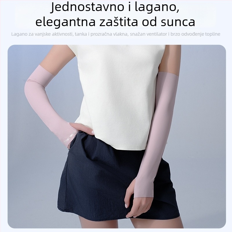 Vanjski rukavi za vožnju biciklom i ribolov, hlađenje Ice Silk tkanina, unisex, UV zaštita, Nylon-Spandex smjesa 78/22