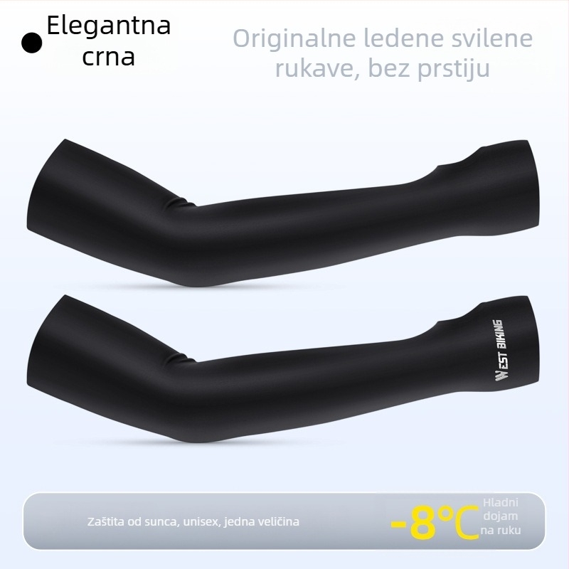 Vanjski rukavi za vožnju biciklom i ribolov, hlađenje Ice Silk tkanina, unisex, UV zaštita, Nylon-Spandex smjesa 78/22