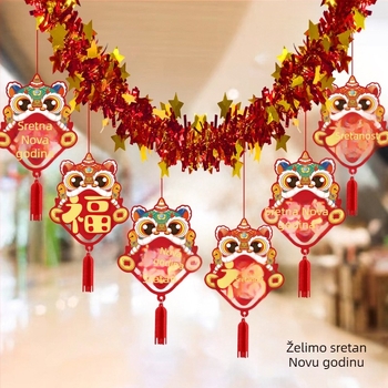Papirne trake za novogodišnju dekoraciju, Godina Konja, zodijački motivi i crtani likovi, rekviziti za uređenje prostora