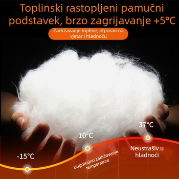 Kaput za sigurnosnu obuku zimi, debeli podstavljeni kaput (Vanjska tkanina: poliester; Podstava: vruće otopljeni pamuk; Kategorija: kaput, muška odjeća; Sezona: zima 2023; Namjena: sigurnosno osoblje)