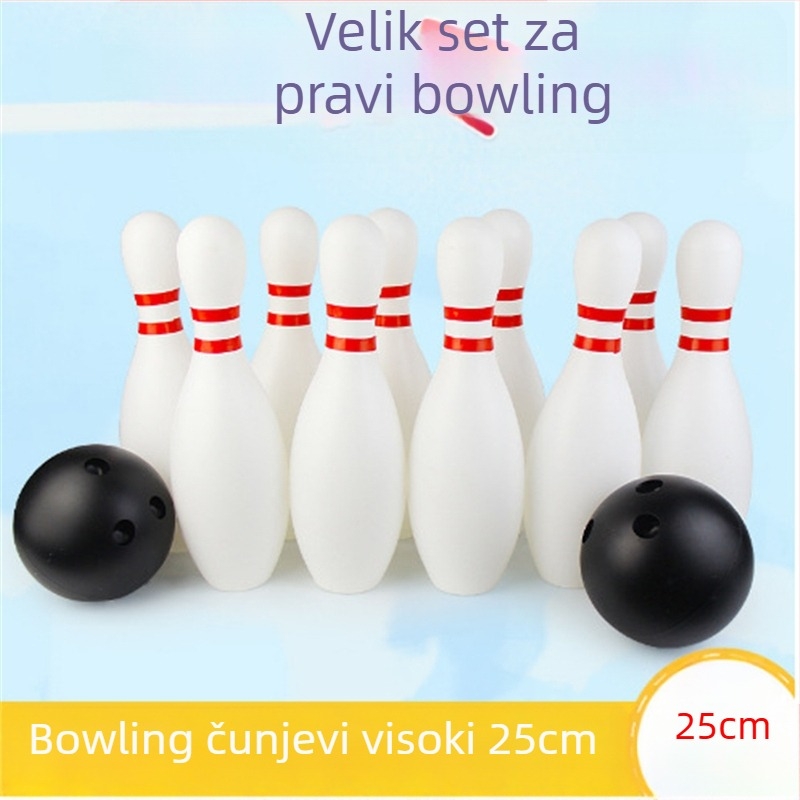 Vanjska bowling igračka – masivno drvo, roditeljsko-dječja igra u vrtiću, alat za izgradnju tima za odrasle