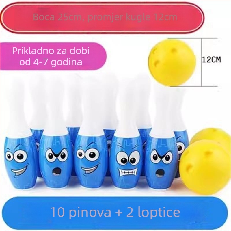Vanjska bowling igračka – masivno drvo, roditeljsko-dječja igra u vrtiću, alat za izgradnju tima za odrasle