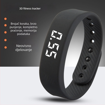 Jiakasi pametni sat i fitness narukvica - silikon remen, plastično kućište, upravljanje gumbom, pametno podsjećanje