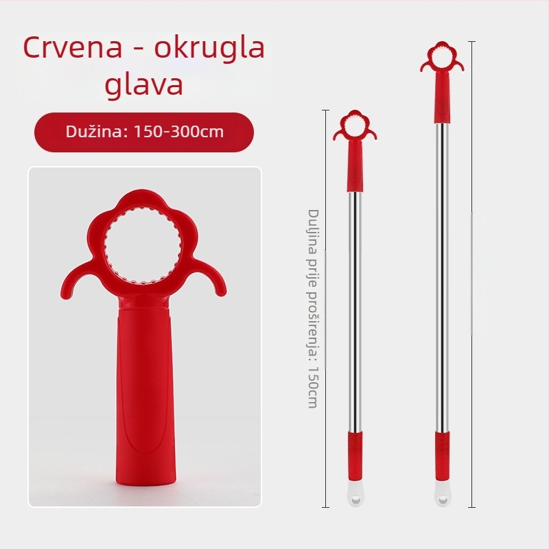 Otvarač prozora s nosačem za klizni prozor, nehrđajući čelik + ABS, brušeni završetak, za vrata i prozore