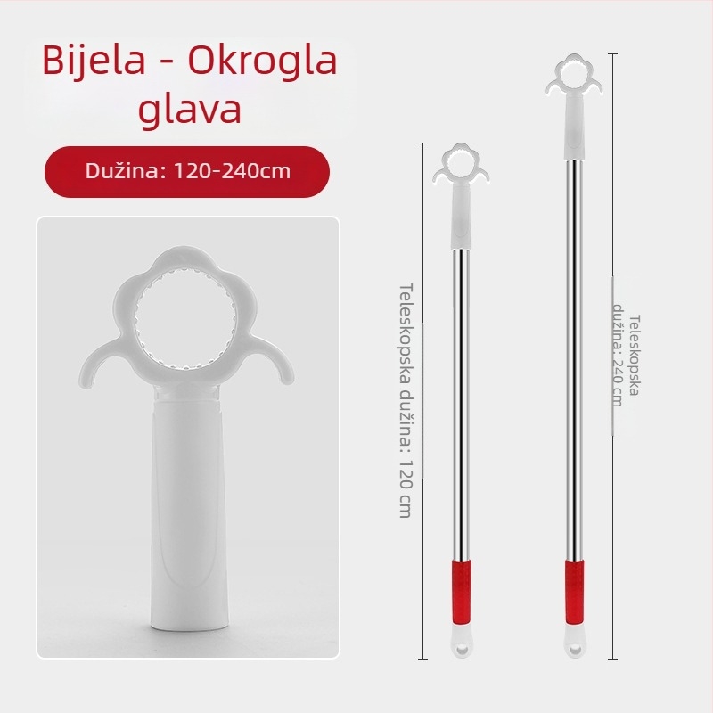 Otvarač prozora s nosačem za klizni prozor, nehrđajući čelik + ABS, brušeni završetak, za vrata i prozore