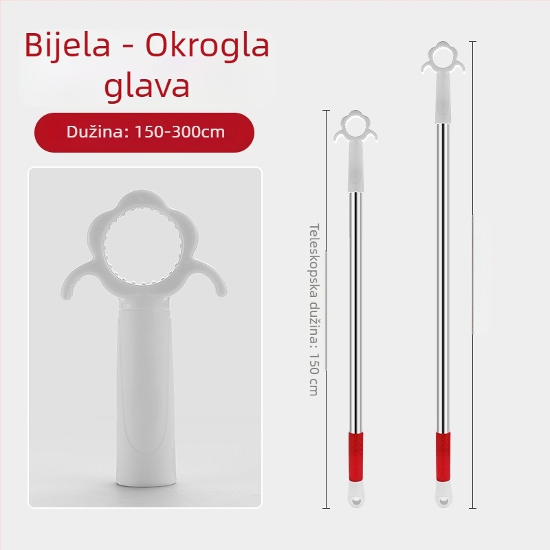 Otvarač prozora s nosačem za klizni prozor, nehrđajući čelik + ABS, brušeni završetak, za vrata i prozore