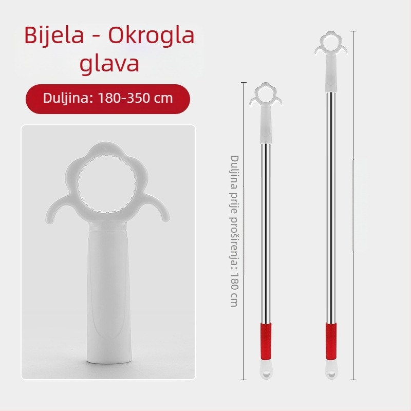 Otvarač prozora s nosačem za klizni prozor, nehrđajući čelik + ABS, brušeni završetak, za vrata i prozore