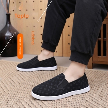 Muške zimske cipele od pamuka s flis unutrašnjom, okrugli vrh, srednje visoka gornja, gumeni đon