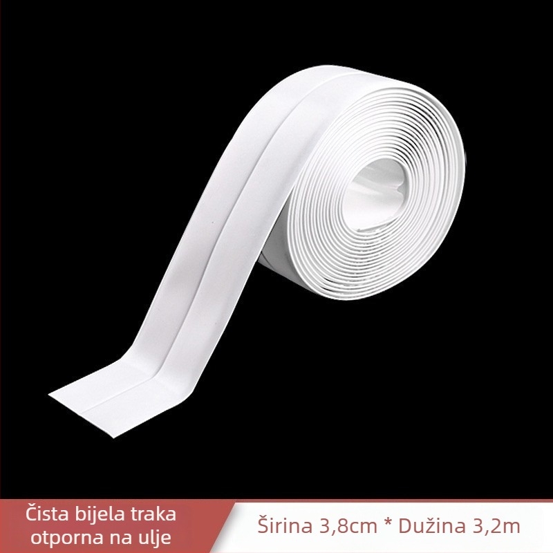 Vodootporna naljepnica za sudoperu u kuhinji – aluminijska folija, brtvna traka za rub, otporna na vlagu i plijesan, jednobojna, 1 kom, zidna naljepnica za kuhinju