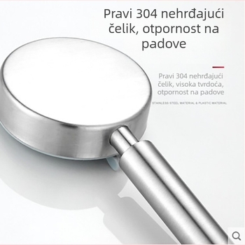 WLLK ručna tuš glava od nehrđajućeg čelika, okrugli oblik, kiša funkcija, radna temperatura 0-60°C