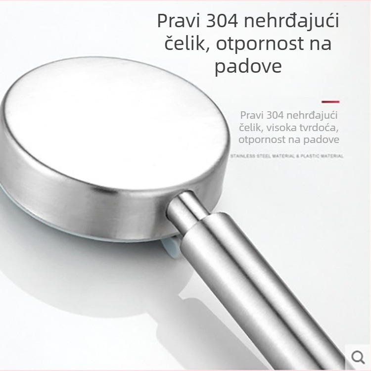WLLK ručna tuš glava od nehrđajućeg čelika, okrugli oblik, kiša funkcija, radna temperatura 0-60°C