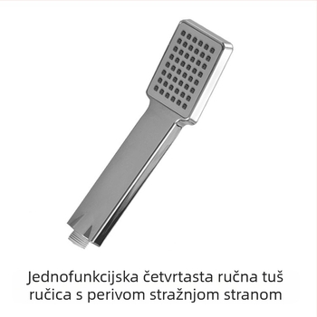 Kvadratna ručna tuš glava za kupaonicu, ušteda vode, visok protok