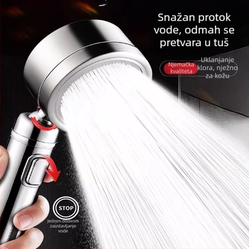 Ručna tuš glava od 304 nehrđajućeg čelika, kišni tuš, zidni montaža, brušeni završetak, miješani izlaz
