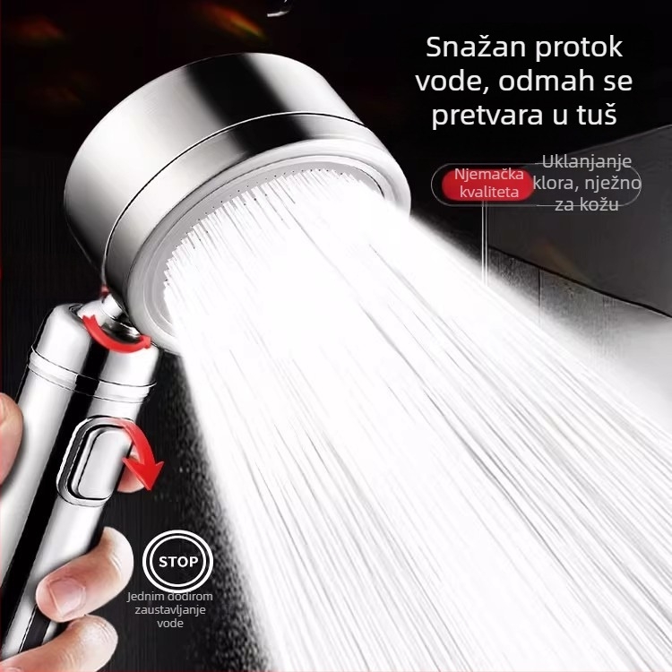 Ručna tuš glava od 304 nehrđajućeg čelika, kišni tuš, zidni montaža, brušeni završetak, miješani izlaz