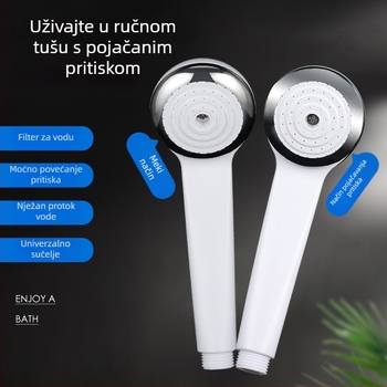 Ručna tuš glava za kućnu upotrebu, ABS, funkcija kišnog protoka, prijenosna, radna temperatura 0–100°C