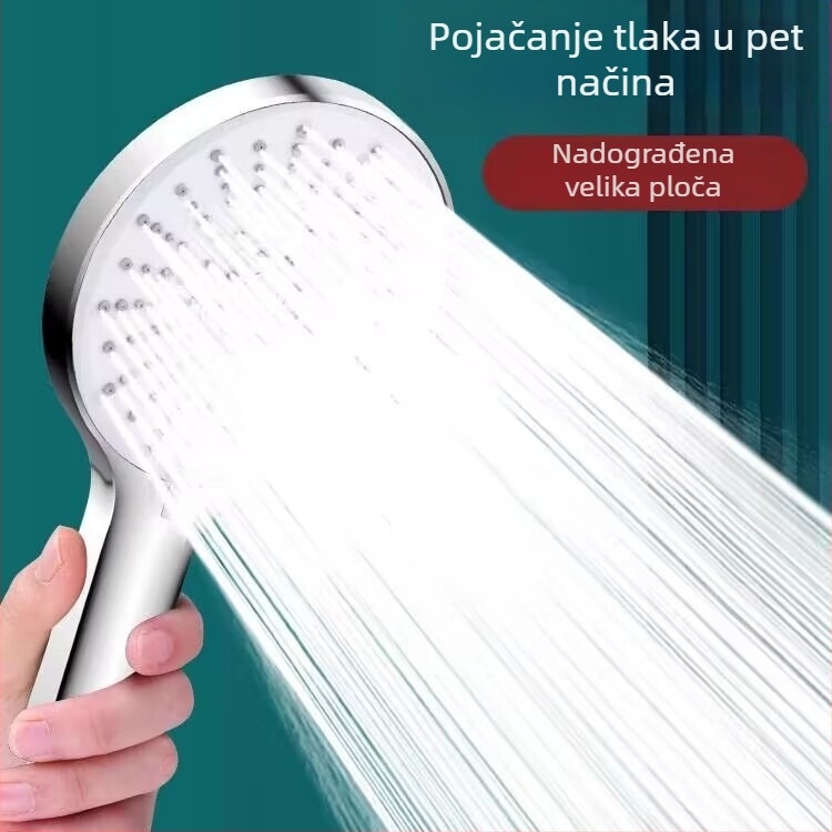 Set tuš glave s velikim panelom i tlakom, zidna montaža i bojler za vodu