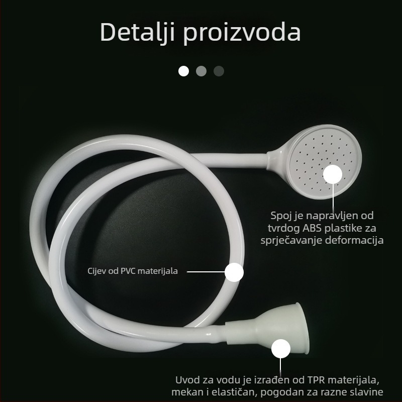 Prijenosna tuš glava s brzom spojem – ABS, okruglog oblika, kišna funkcija, ugradnja ravnim umetkom, tlak 1.0 MPa