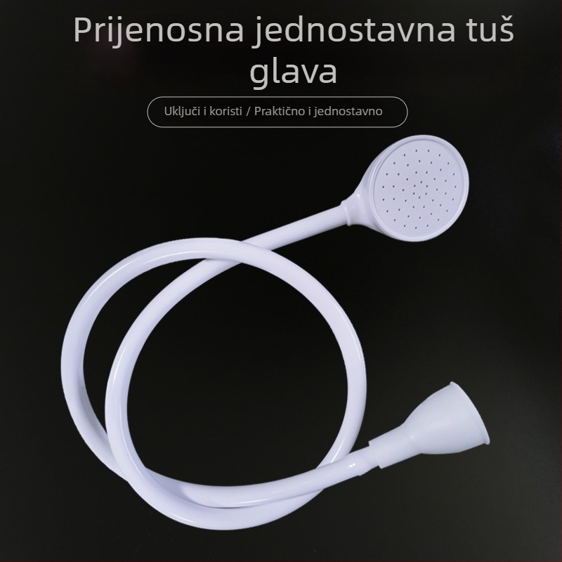 Prijenosna tuš glava s brzom spojem – ABS, okruglog oblika, kišna funkcija, ugradnja ravnim umetkom, tlak 1.0 MPa