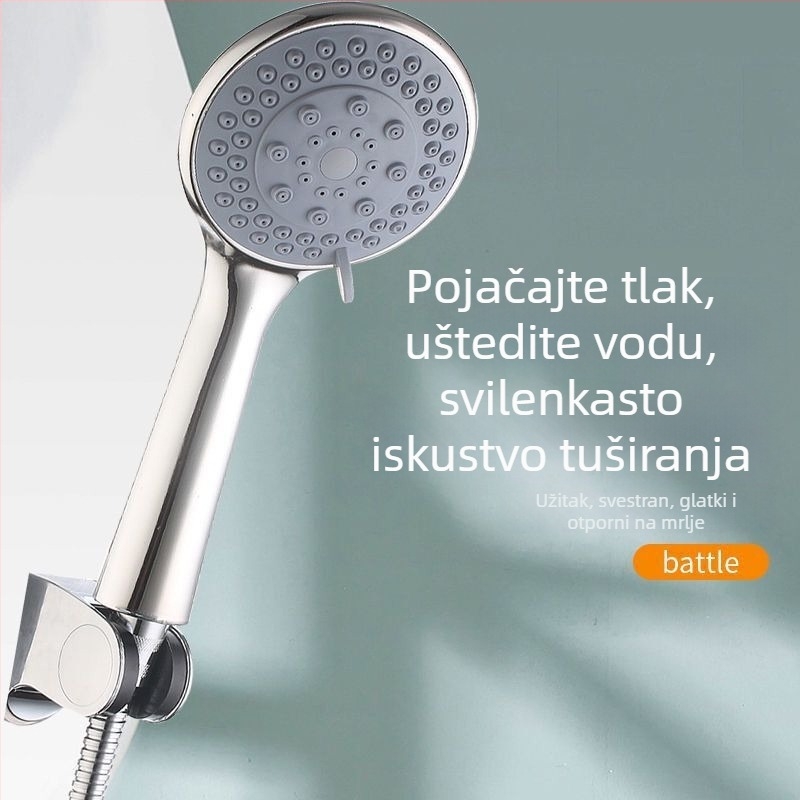 Battle King prijenosna ručna tuš glava ABS‑a s masažom i funkcijom kišnog mlaza