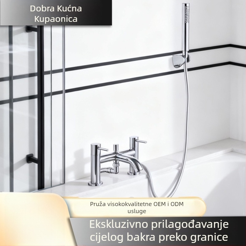 Set slavina za kadu (bakar; ugrađena instalacija; keramički disk ventila; elektroplatinirani završetak)
