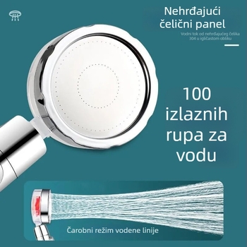 Ručna tuš glava s kišnim režimom – ABS materijal, navojni spoj, prijenosno, elektroplirani završni sloj, moderan minimalistički dizajn