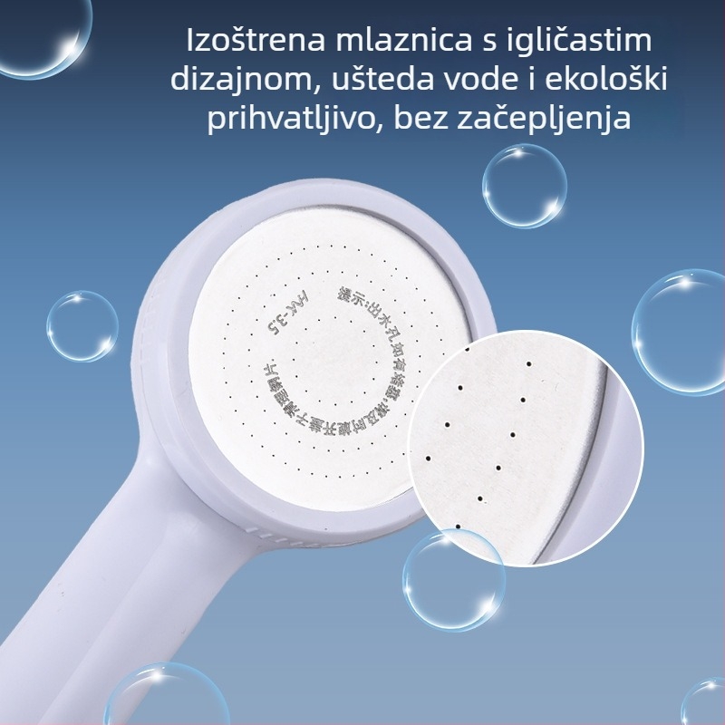 Sprchovna glava s filtrima, pod tlakom, odvojiva, periva, ručna tuš glava otporna na padove