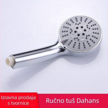 Prenosni ručni tuš s ABS-om; funkcije: raspršivanje, automatsko napajanje vodom, kišni režim; model Extra Large Hans Shower; kružni oblik tuša