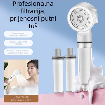 Prijenosna putna tuš glava s filtracijom i povećanjem tlaka