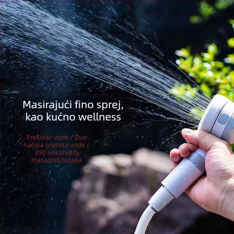 Prijenosni vanjski tuš s pumpom za samoprimanje, dugotrajna baterija, ABS kućište, model RA-01