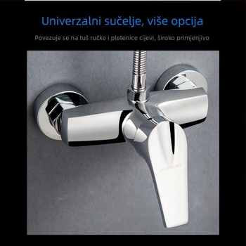 Zidni bakreni tuš miješajući ventil s keramičkim kartridžom, trostruki miješanje, model Copper Cyrillo Triple, 25 mm ulaz/izlaz, 0–90°C, 0.8–1.2 MPa
