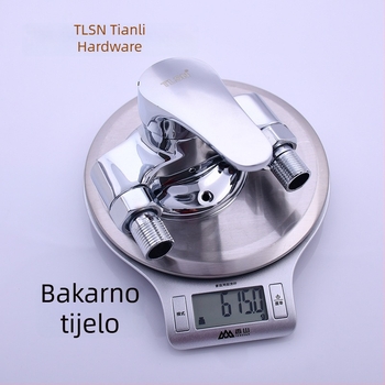 Bakrena tuš miješalica, površinska ugradnja, keramički ventil, radna temperatura 0–80°C