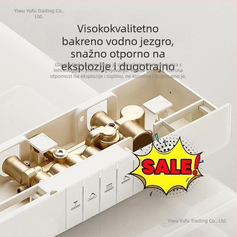 Nadzemna kvadratna tuš glava, od nehrđajućeg čelika 304, brušeni završetak, okretna i prilagodljiva, moderni ugrađeni dizajn