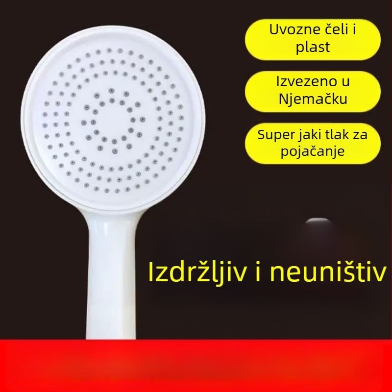 Kada otporna na pad za kućnu upotrebu, ABS, kružni oblik, navojni priključak, kišna funkcija, 60°C, 8