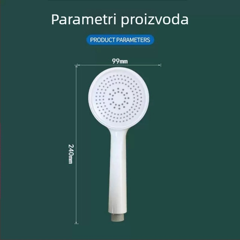 Kada otporna na pad za kućnu upotrebu, ABS, kružni oblik, navojni priključak, kišna funkcija, 60°C, 8