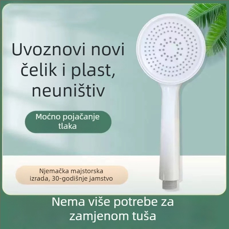 Kada otporna na pad za kućnu upotrebu, ABS, kružni oblik, navojni priključak, kišna funkcija, 60°C, 8