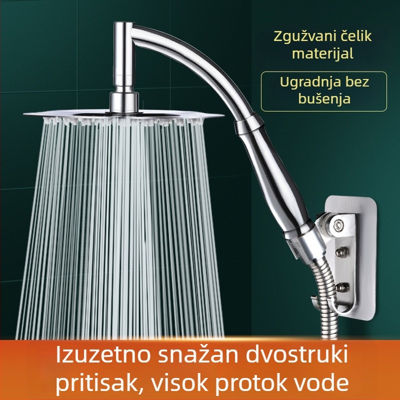 Tuš glava s gornjim mlazom, od 201 nehrđajućeg čelika, kromirani završetak