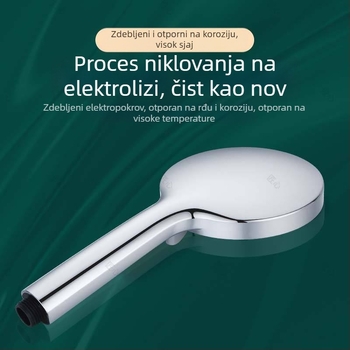 Tuš set s tlakom – ABS, elektroplatirani premaz, 3 dijela, prilagodljiva ručna tuš, 2.0 MPa