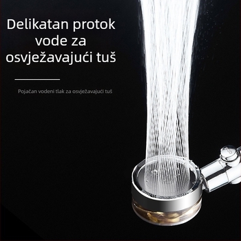 Kupaonski set s rotirajućom glavom za kišu, ABS materijal, zidna montaža, kromirani premaz