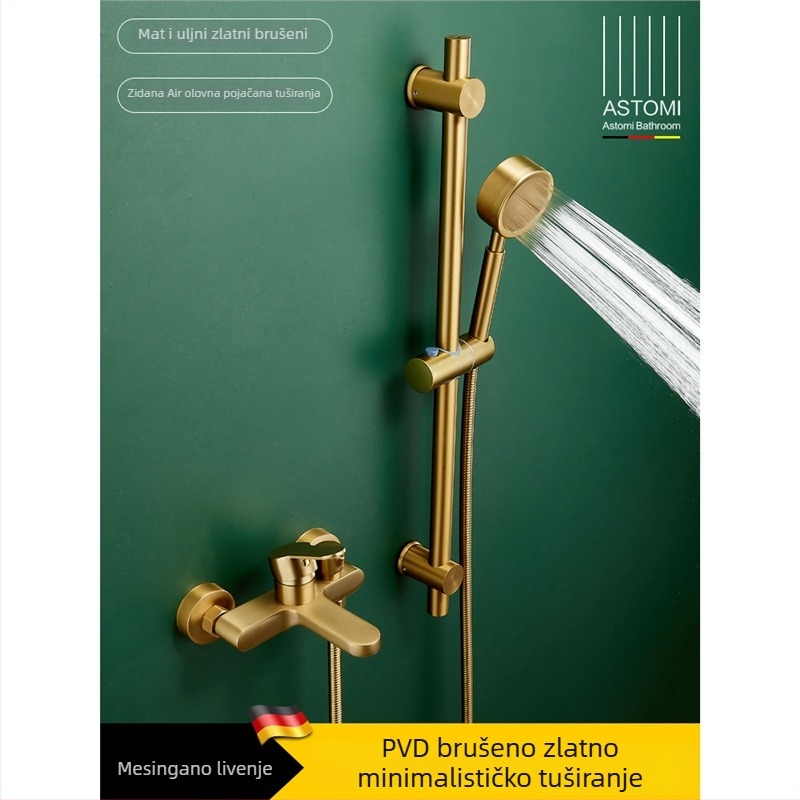 Tuš-set s funkcijom kiše, bakar materijal, zidna montaža, model AST5548