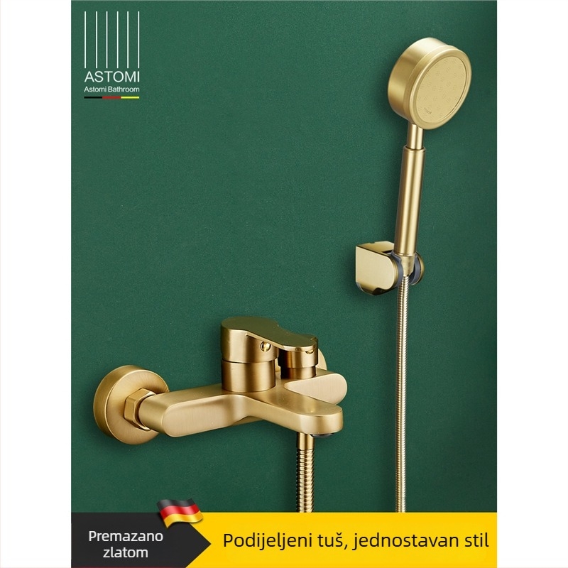 Tuš-set s funkcijom kiše, bakar materijal, zidna montaža, model AST5548