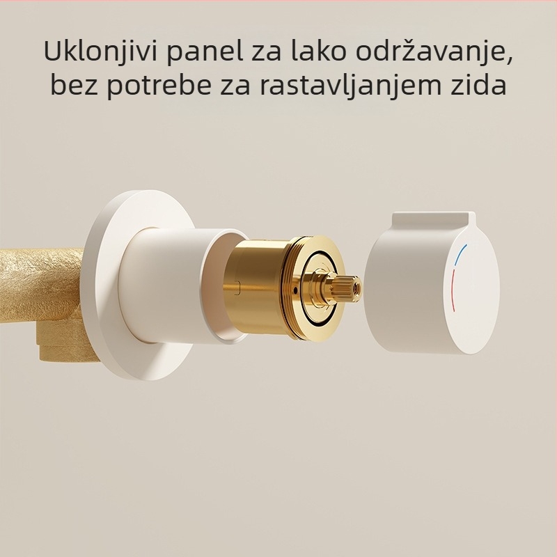 Tuš set s skrivenom instalacijom, bakreno tijelo, regulacija temperature, model HS-201