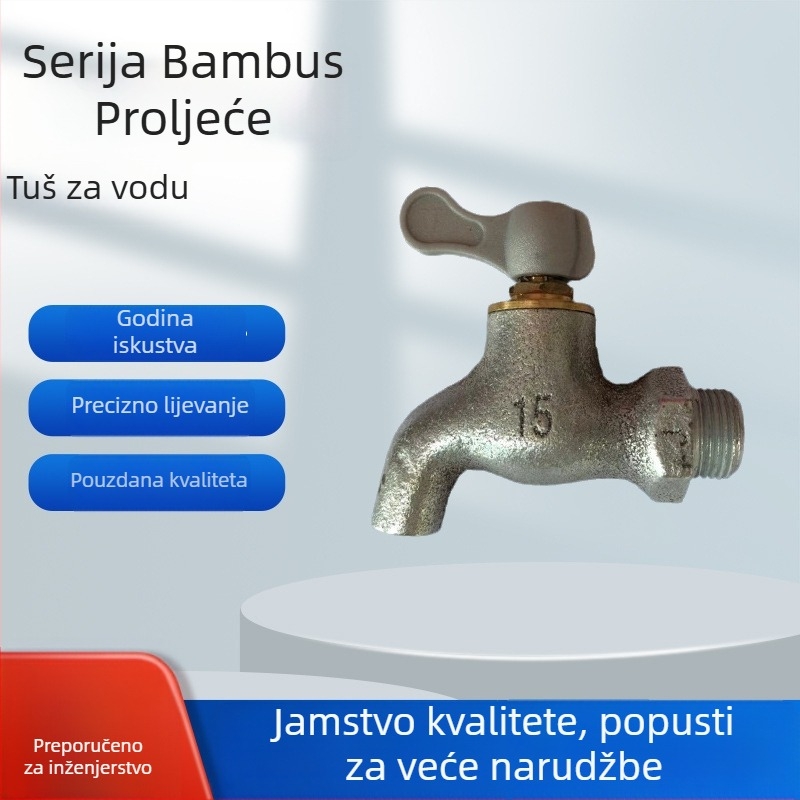 Mješalica za toplu i hladnu vodu - keramički disk ventili, cinkov spoj, jednostruka ručica, upravljanje ključem, Bamboo Mat